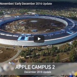 Видео заснето от дрон показва грандиозен комплекс Apple Campus 2